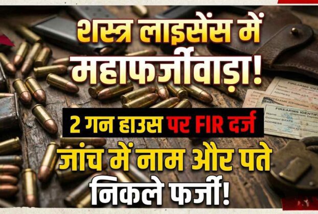 Chandauli: Major Racket Exposed in Gun Licensing! FIR Filed Against Two Gun House Operators; Names and Addresses Found to be Bogus During Investigation.