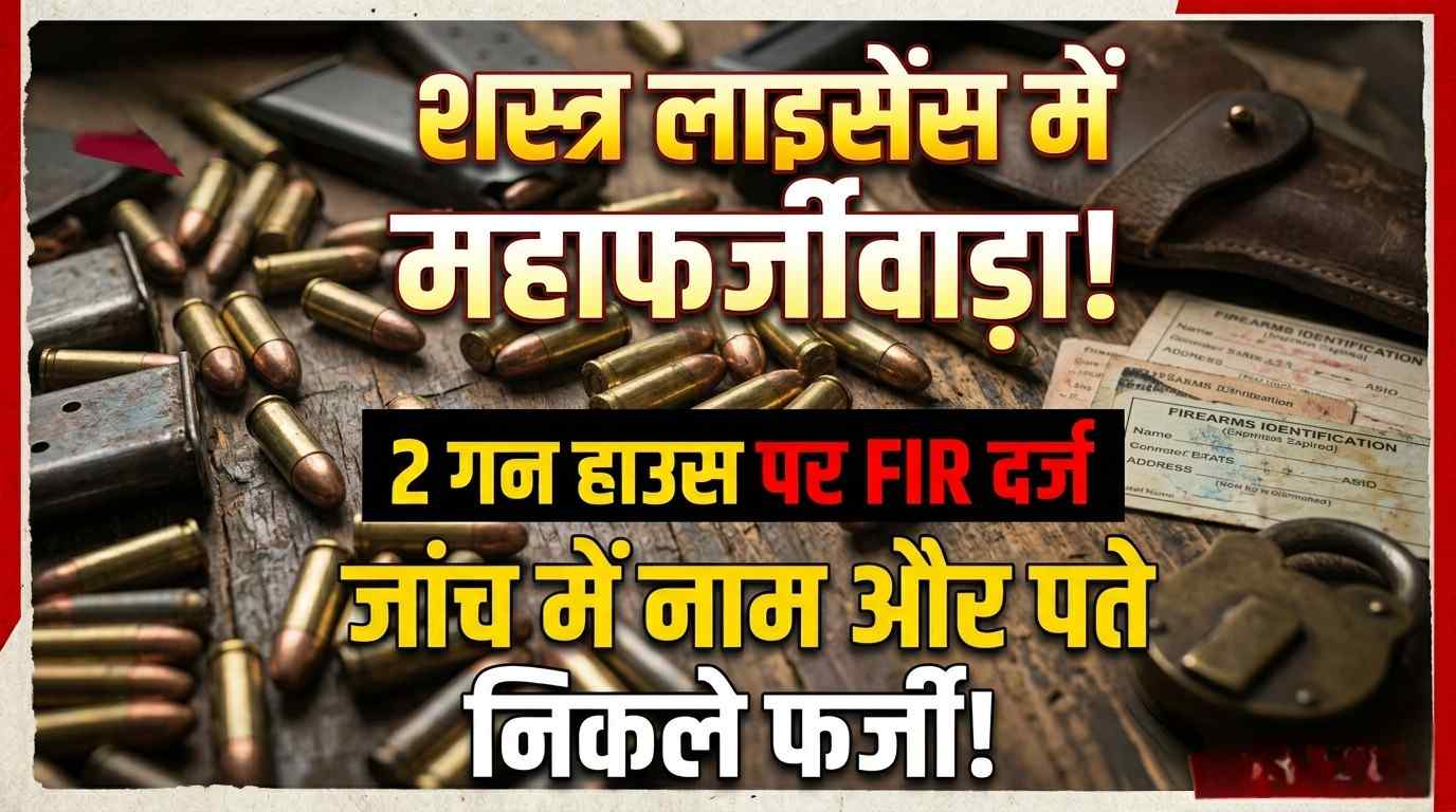Chandauli: Major Racket Exposed in Gun Licensing! FIR Filed Against Two Gun House Operators; Names and Addresses Found to be Bogus During Investigation.